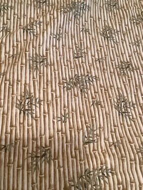 Neutral Beige Bamboo-Pattern fabric